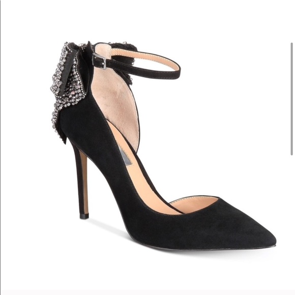 INC Kaison Black Evening Bow Pumps size 9 - Picture 3 of 11